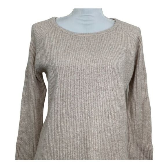 BB Dakota Tan Knit Slit Sleeve Sweater S – Fall Neutral - Picture 2 of 9